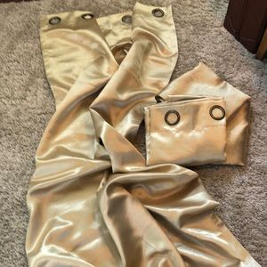 Textured Gold Curtain Panels